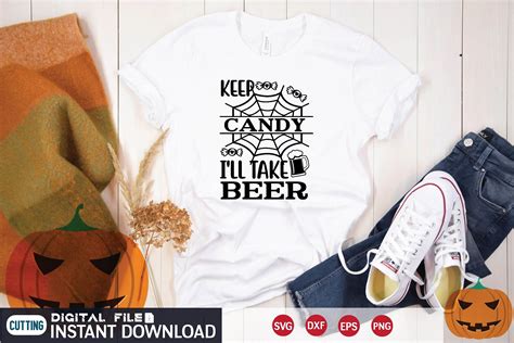Download Free Keep The Candy I'll Take Beer Pumpkin Cricut SVG